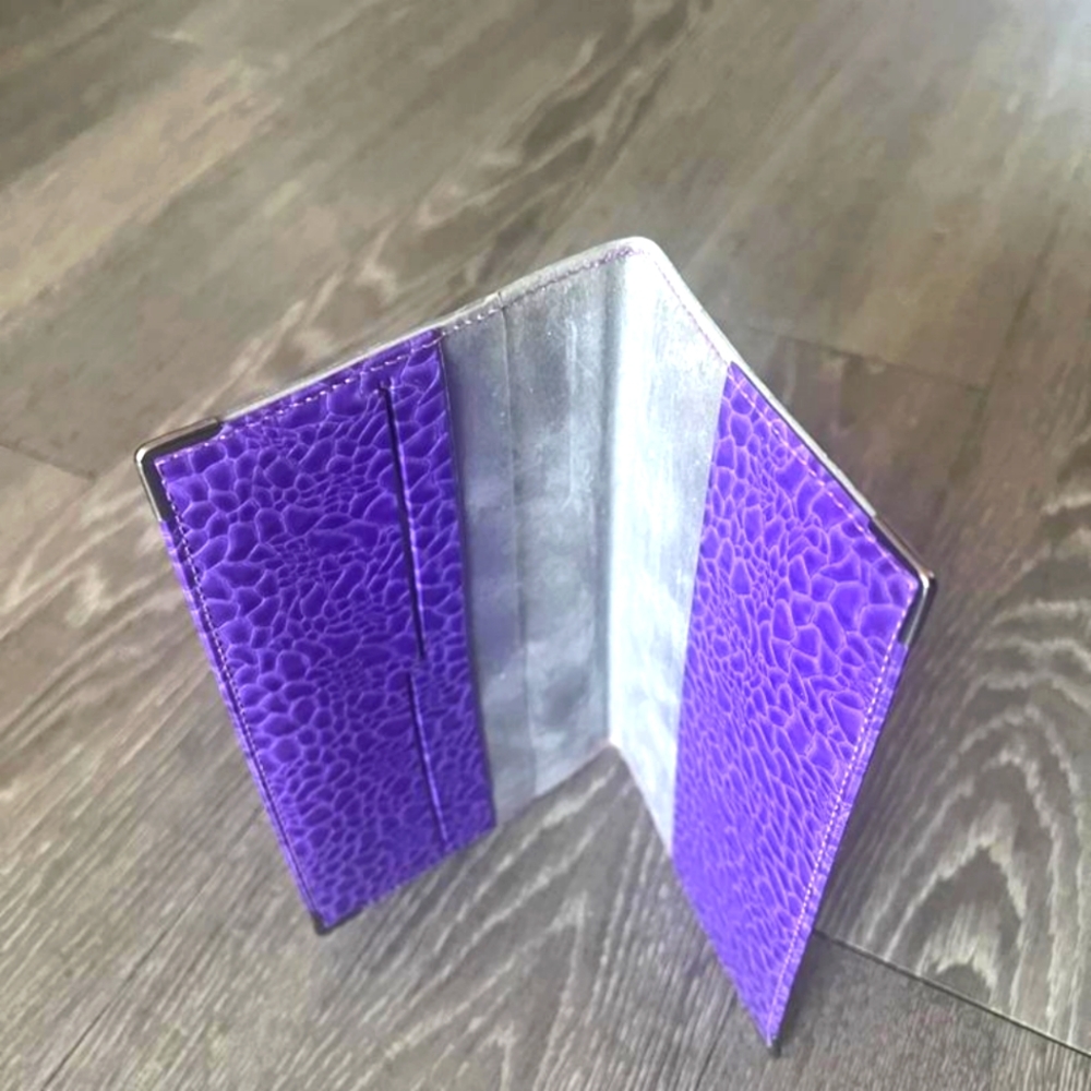 Brand New Purple Flat (checks) wallet
